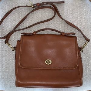 Vintage Coach Court Bag British Tan 9870 crossbody